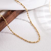 Elegant Simple Style Solid Color Stainless Steel 18k Gold Plated Necklace main image 4