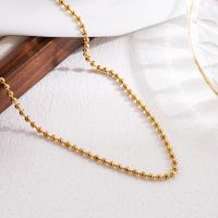 Elegant Simple Style Solid Color Stainless Steel 18k Gold Plated Necklace main image 3