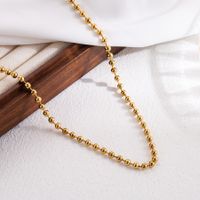 Elegant Simple Style Solid Color Stainless Steel 18k Gold Plated Necklace main image 2