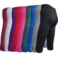 Women's Daily Casual Solid Color Calf-length Pleated Leggings main image 5