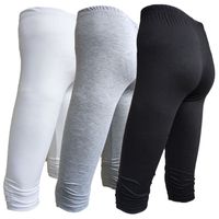 Women's Daily Casual Solid Color Calf-length Pleated Leggings main image 3