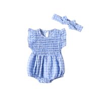 Casual Solid Color Printing Cotton Blend Polyester Baby Rompers main image 4