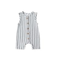 Casual Solid Color Cotton Baby Rompers main image 3