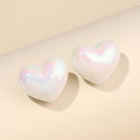 1 Pair Simple Style Round Arylic Ear Studs sku image 4