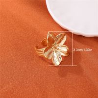 Ig Style Lady Flower Stainless Steel Plating Gold Plated Open Rings main image 4