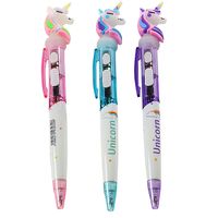 Creative Glow Unicorn Ballpoint Pen With Light Neutral Oil Pen Cute Student Stationery Cartoon Pen With Light Blue Signature Pen main image 5