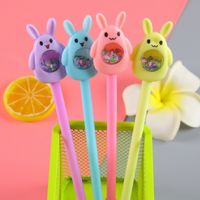 Creative Color Sequined Rabbit Gel Pen Fresh Stationery Student Writing Implement Water-based Paint Pen Office Signature Pen main image 1