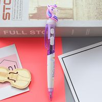 Creative Glow Unicorn Ballpoint Pen With Light Neutral Oil Pen Cute Student Stationery Cartoon Pen With Light Blue Signature Pen sku image 3