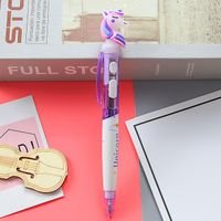 Stylo De Dessin Animé Mignon De Papeterie D'étudiant Avec Le Stylo Bleu Clair De Signature Stylo À Bille Créatif De Lueur De Licorne Avec Le Stylo Neutre Léger D'huile sku image 3