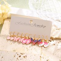 1 Set Elegant Lady Sweet Heart Shape Butterfly Alloy Drop Earrings main image 3