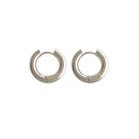 1 Pair Simple Style Round Plating 304 Stainless Steel 18K Gold Plated Earrings main image 6