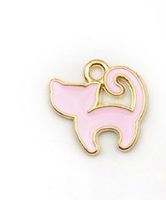 Simple Style Cat Alloy Enamel Jewelry Accessories sku image 1