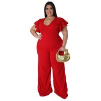 Simple Style Solid Color Spandex Polyester Twilled Satin Bodysuits Jumpsuits sku image 11