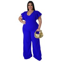 Simple Style Solid Color Spandex Polyester Twilled Satin Bodysuits Jumpsuits sku image 16