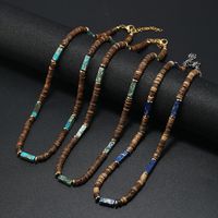 Ethnic Style Geometric Alloy Natural Stone Coconut Shell Beaded Men's Necklace main image 1