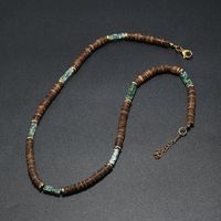 Ethnischer Stil Geometrisch Legierung Ein Naturstein Kokosnuss Schale Perlen Männer Halskette main image 4