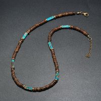 Ethnic Style Geometric Alloy Natural Stone Coconut Shell Beaded Men's Necklace main image 3
