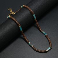 Ethnic Style Geometric Alloy Natural Stone Coconut Shell Beaded Men's Necklace main image 2