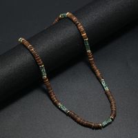 Ethnic Style Geometric Alloy Natural Stone Coconut Shell Beaded Men's Necklace sku image 2