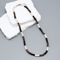 Vacation Geometric Turquoise Coconut Shell Beaded Men's Necklace sku image 6