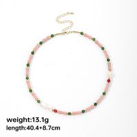 Casual Vacation Multicolor Artificial Gemstones Freshwater Pearl Copper 14k Gold Plated Necklace In Bulk sku image 2