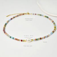Casual Vacation Round Eye Artificial Crystal Copper Beaded Plating Inlay Zircon Women's Necklace sku image 5