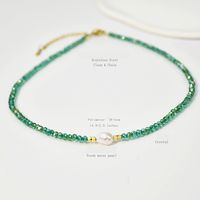 Casual Vacation Round Eye Artificial Crystal Copper Beaded Plating Inlay Zircon Women's Necklace sku image 6