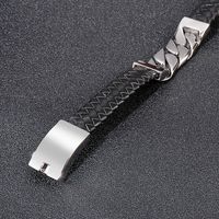 Hip-hop Cool Style Chains Print Stainless Steel Patchwork Men's Bangle main image 4