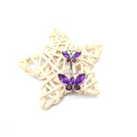 Glam Retro Butterfly Stainless Steel Alloy Plating Inlay Zircon White Gold Plated Gold Plated Silver Plated Belly Ring main image 4