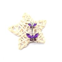 Glam Retro Schmetterling Rostfreier Stahl Legierung Überzug Inlay Zirkon Weißgold Plattiert Vergoldet Versilbert Bauchnabelpiercing main image 4