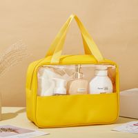 Simple  Style Pvc Pu Leather Solid Color Storage Bag sku image 14