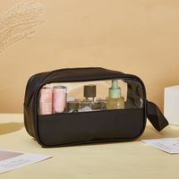 Simple  Style Pvc Pu Leather Solid Color Storage Bag sku image 4