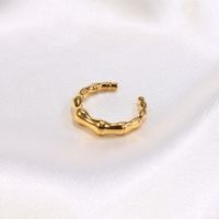 Retro Solid Color Titanium Steel Gold Plated Rings In Bulk sku image 1