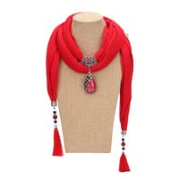 Women's Elegant Solid Color Cotton Tassel Scarf main image 1