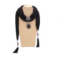 Women's Elegant Solid Color Cotton Tassel Scarf sku image 2