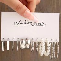 1 Set Casual Modern Style Round Heart Shape Butterfly Enamel Plating Inlay Arylic Alloy Metal Rhinestones Pearl Zircon 18k Gold Plated Gold Plated Silver Plated Earrings sku image 6