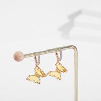 1 Paar Feenhafter Stil Schmetterling Inlay Aryl Künstlicher Diamant Tropfenohrringe main image 1