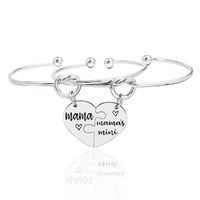 Wholesale Jewelry MAMA Simple Style Letter Alloy Knot Carving Bangle sku image 1