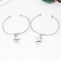 Wholesale Jewelry MAMA Simple Style Letter Alloy Knot Carving Bangle main image 2