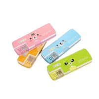 Authentic Pinyou Children Cartoon Pencil Box Creative Double Open With Pencil Sharpener Stationery Box Cute Student Stationery Pencil Case main image 6