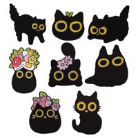 Cute Cat Flower Alloy Stoving Varnish Unisex Brooches main image 5