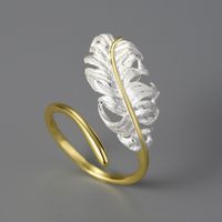 Simple Style Feather Sterling Silver Rings main image 1