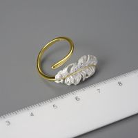 Simple Style Feather Sterling Silver Rings main image 3