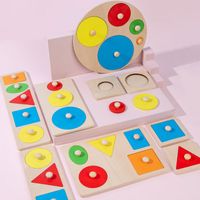 Puzzles Toddler(3-6years) Geometric Wood Toys main image 5