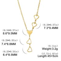 Simple Style Heart Shape Stainless Steel Plating Necklace main image 4