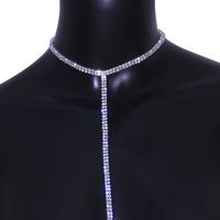Luxurious Geometric Rhinestone Plating Women's Long Necklace main image 3