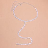Luxurious Geometric Rhinestone Plating Women's Long Necklace sku image 2
