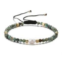 Ethnic Style Round Natural Stone Freshwater Pearl Copper Plating 18k Gold Plated Bracelets main image 3