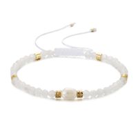 Ethnic Style Round Natural Stone Freshwater Pearl Copper Plating 18k Gold Plated Bracelets sku image 3