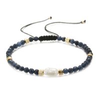 Ethnic Style Round Natural Stone Freshwater Pearl Copper Plating 18k Gold Plated Bracelets sku image 11